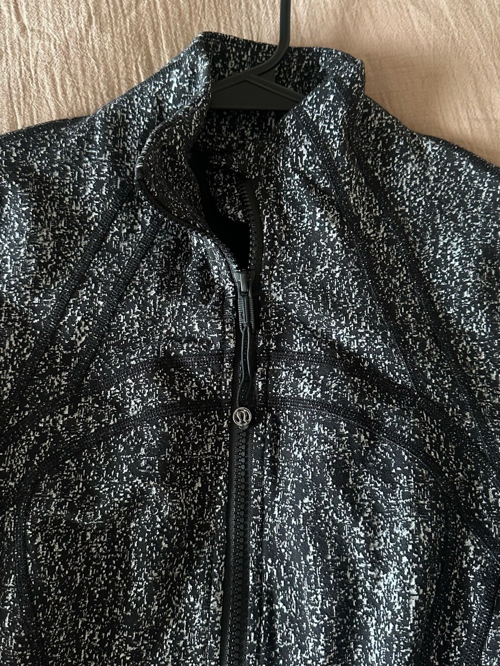 lululemon athletica Black and White Speckled Zip Jacket